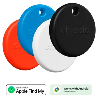 Afbeelding van Chipolo POP Zwart/Wit/Rood/Blauw 4 Pack