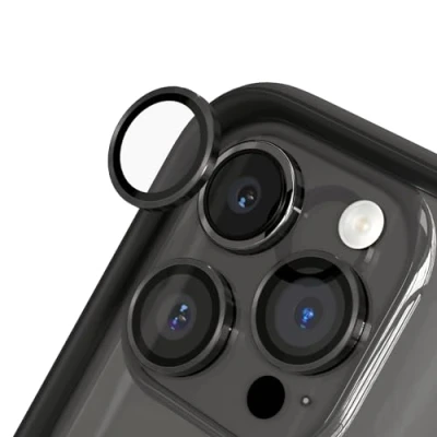 Afbeelding van RHINOSHIELD 9H gehard glas lensbescherming compatibel met [iPhone 15 Pro / Max] slagvastheid, hoge helderheid, splinterbescherming, anti condens technologie, natuurlijk titanium