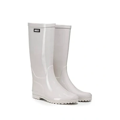 Afbeelding van Aigle Eliosa Regenlaarzen, Dames, Maat: 39, Beige Rubber/ textiel