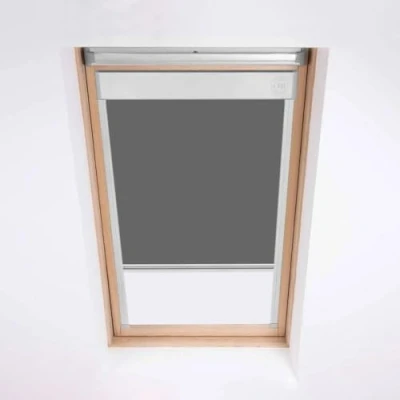 Afbeelding van Skylight Verduisteringsrolgordijn voor Velux dakvensters Grijs Zilverkleurig aluminium frame MK04