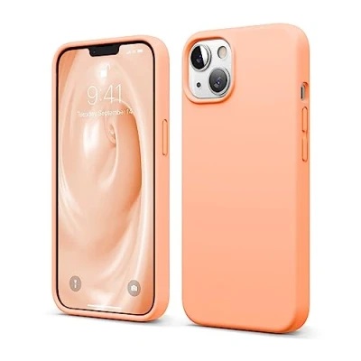 Afbeelding van elago Beschermhoes van vloeibare silicone, compatibel met iPhone 13, 6,1 inch, hoes premium rondom bescherming, schokbestendige 3 structuren, zachte microvezel, voorkomt krassen