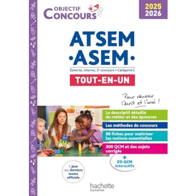 Afbeelding van Objectif Concours ATSEM ASEM Tout en un 2025 2026: Externe, interne et 3e voie