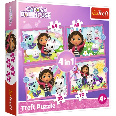 Afbeelding van Gabby&#039;s Dollhouse 4 in 1 Puzzel 5900511346206