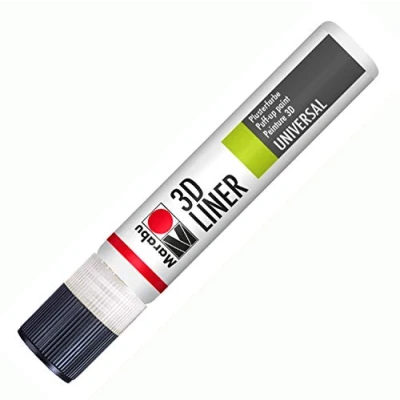 Afbeelding van Marabu 3D liner reliëfverf, wit, 3D, 25 ml