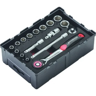 Afbeelding van ROTH dopsleutelset, uitv ratel omschakelbaar m/pal, (inch) 1/4
