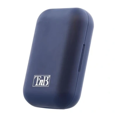 Afbeelding van T&#039;NB Bluetooth 5.0, TWS, draadloos, semi in ear hoofdtelefoon met geïntegreerde microfoon, batterijduur tot 19 uur luistertijd, touch bediening van muziek en oproepen, glanzend blauw