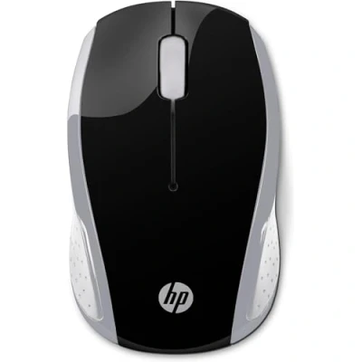 Afbeelding van HP 200 (2HU84AA) draadloze muis (1000 dpi, 3 toetsen, scrollwiel, USB dongle) zwart/zilver