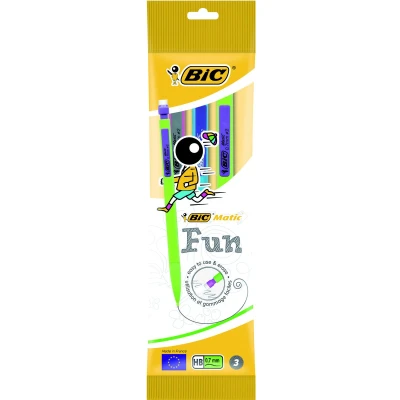 Afbeelding van Vulpotlood Bic Matic fun HB 0.7mm blister à 3 stuks