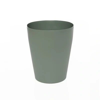 Afbeelding van Sinoba Prullenbak, prullenbak van kunststof, ideaal voor kinderkamer, kantoor, keuken, hoogte 26,5 cm, 12 liter, olijfgroen