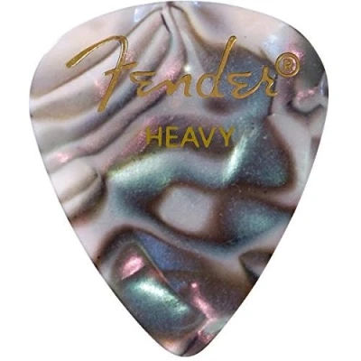 Image de Fender 351 Classic Celluloid Picks 12 Pack (Couleurs assorties) Abalone (Heavy) Lot de médiators