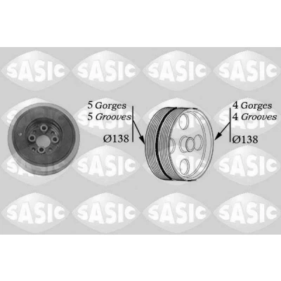 Afbeelding van SASIC 2156004 Krukaspoelie 138 AUDI: A4 B6 Saloon