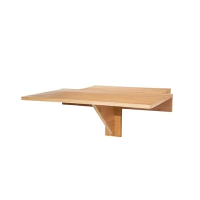 Afbeelding van Spetebo Wandtafel, inklapbaar, hout, 60 x 40 cm, ruimtebesparend, voor wandmontage, keukentafel, eettafel, bistrotafel, buffettafel, zwevende computertafel