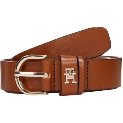 Image de Tommy Hilfiger Ceinture sans effort pour femme avec boucle ardillon 3,5 cm, Marron (Cognac), 80