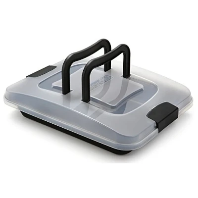 Afbeelding van Guardini Bakvorm met deksel Cakevorm Bakken Keuken 24x32cm Staal BPA &amp; PFOA vrij Zwart/Wit