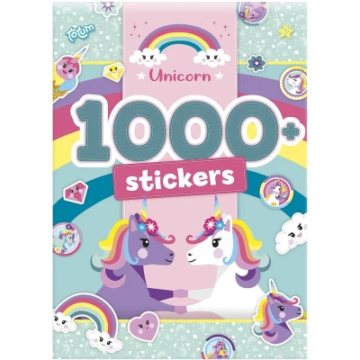Afbeelding van Totum unicorn A4 sticker boek 1000 stickers 20 pagina&#039;s met thema speelgoed meisjes vanaf 3 jaar