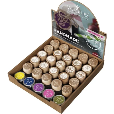 Afbeelding van Stempels en stempelkussen Woodies Handmade
