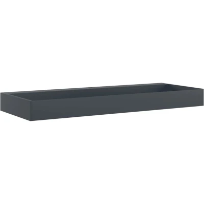Afbeelding van Wastafel 120x46x11 cm mineraal gegoten/marmer gegoten antraciet