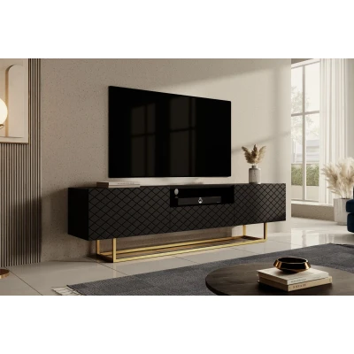 Afbeelding van TV Meubel modern Design met frame zwart 190cm
