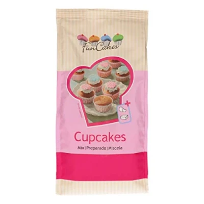 Image de FunCakes Mélange pour cupcakes: facile à utiliser, parfait les cupcakes, mini cupcakes ou tartes de laibs, goût vanille, qualité pâtissier, halal. 1 kg.