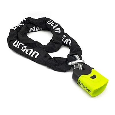 Image de urban U4K170 Antivol Moto, Chaîne Haute Sécurité en Acier Trempé ø10, Cadenas Double Verrouillage, Serrure Anti Crochetage, Vélo pour Ancrage Garage, Vol Scooter, 170 cm