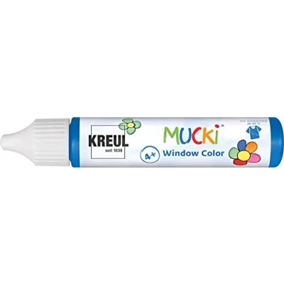 Afbeelding van Kreul Mucki Window Color 24411 Raamverf op waterbasis, zonder parabenen, glutenvrij, lactosevrij, veganistisch, gemakkelijk te lakken, afwasbaar