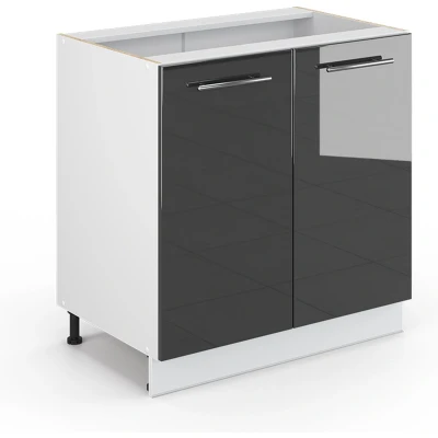 Afbeelding van Vicco Halfhoge kast Fame Line, Antraciet Hoogglans/Wit, 80 x 81.6 cm met legplank, zonder werkblad