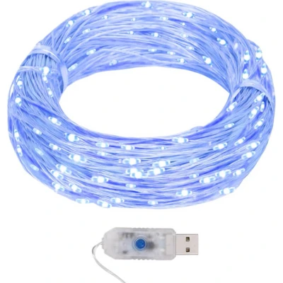 Afbeelding van Lichtsnoer met 400 microLED&#039;s blauw 8 functies 40 m