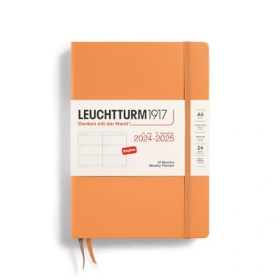Afbeelding van Leuchtturm1917 weekplanner agenda 18 maanden 2024 2025 hardcover A5 apricot