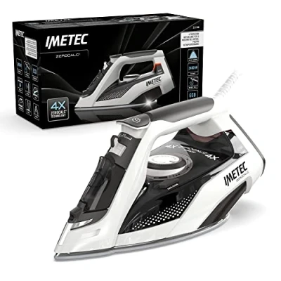 Afbeelding van Imetec Zerocalc Z3 3700, stoomstrijkijzer, anti kalktechnologie, keramische plaat met hoge vloeibaarheid, 2400 W, stoomstraal 160 g, druppelbescherming, energiebesparende technologie
