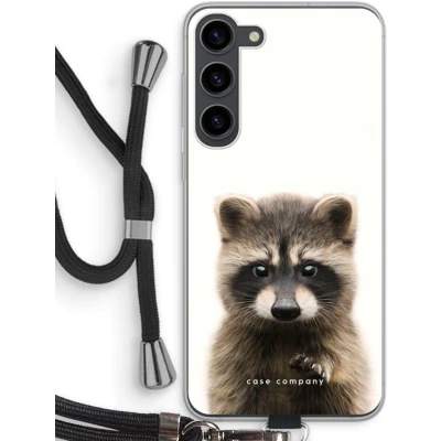 Afbeelding van Case Company® hoesje met Koord geschikt voor Samsung Galaxy S23 Plus Rocco Telefoonhoesje Zwart Bescherming aan alle Kanten en Over de Schermrand