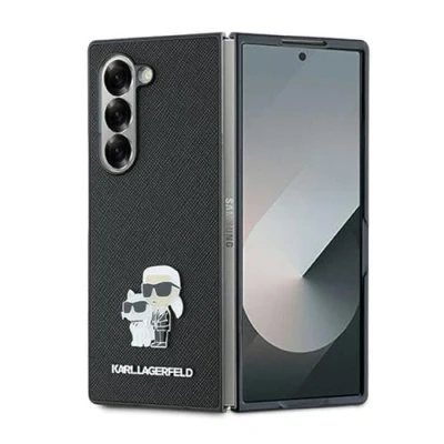 Afbeelding van Karl Lagerfeld KLHCZFD6SAPKCNPK Z Fold6 F956 zwart/zwart hardcase Saffiano Metal Pin