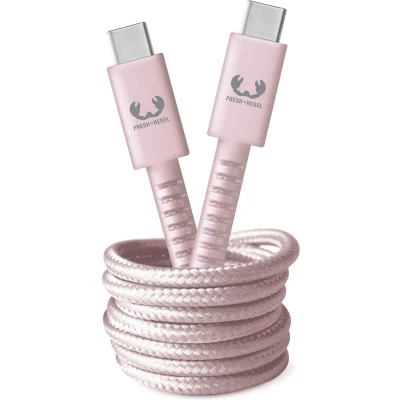 Afbeelding van Fresh &#039;n Rebel Usb c naar kabel 2 meter hoge kwaliteit Smokey Pink