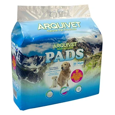 Afbeelding van Arquivet Pads Super Economic Pack Hygiëne voor honden, 50 onderleggers, wit, 90 x 60 cm