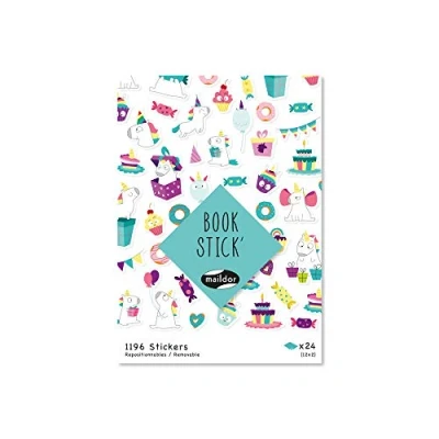 Afbeelding van Maildor AE198C Een Book Stick stickers, 24 vellen, 14,8 x 21 cm, verschillende motieven magie (1196 stickers)