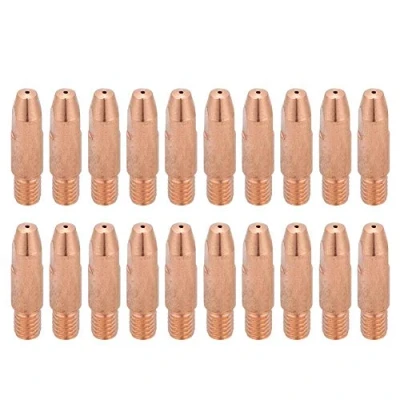 Afbeelding van 20 stuks koperen bits 0,8 mm 1,0 1,2 mm, M6 buismondstuk voor Binzel 24KD brander, reserveonderdelen MIG/MAG lassen
