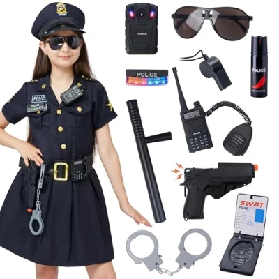 Afbeelding van Spooktacular Creations Politiekostuum voor meisjes (peuter)