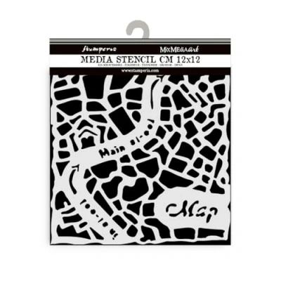 Afbeelding van Stamperia Dikke sjablonen voor scrapbooking, albums, kaarten, bullet journals, enz. Flexibel materiaal, gemakkelijk schoon te maken, perfect vrije tijd, knutselen en geschenken (reistype,