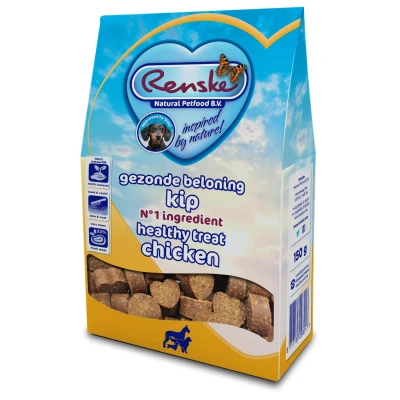Afbeelding van Renske Gezonde Beloning Hartjes Kip 150 GR