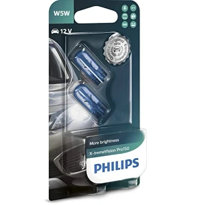 Image de Philips automotive lighting X tremeVision Pro150 W5W lampe de signalisation, blister 2 Blanc
