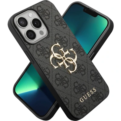 Afbeelding van Guess 4G Metal Logo Case iPhone 13 Pro grijs GUHCP13L4GMGGR