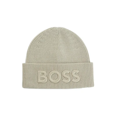 Afbeelding van BOSS Afox_r Muts, Maat: one Size, Light beige