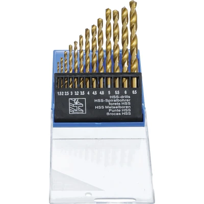 Afbeelding van BGS HSS spiraalborenset titanium gecoat 1,5 6,5 mm, 13 delig