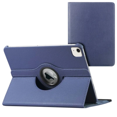 Afbeelding van iMoshion Tablet Hoes Geschikt voor iPad Air 13 inch (2024) M2 360 Draaibare Bookcase Donkerblauw