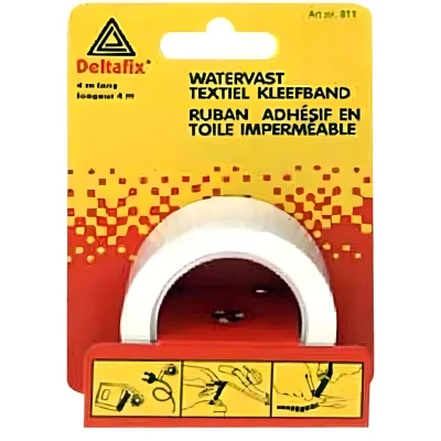 Afbeelding van Deltafix ducttape zelfklevend textielband hq+ wit 4 m x 38 mm
