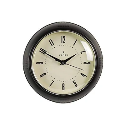 Afbeelding van JONES CLOCKS® Retro wandklok perfect voor keuken, huis, slaapkamer, kantoor, ketchup klok 25 cm (JKETC214K)