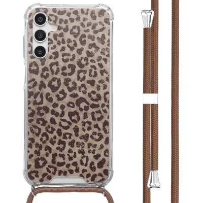 Afbeelding van imoshion Hoesje Geschikt voor Samsung Galaxy A15 (5G) Design met Koord Leopard Mood