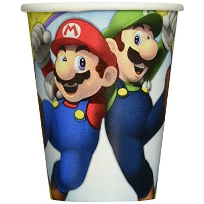 Afbeelding van amscan 581554 papieren bekers met Nintendo Super Mario thema, 8 stuks