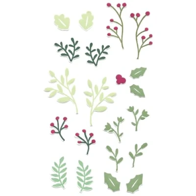 Afbeelding van Sizzix Framelits Die Set Happy Holly Days Nr.2 25pcs