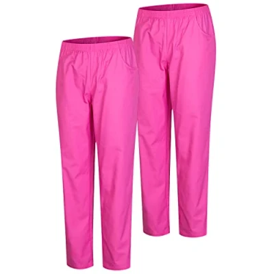 Afbeelding van MISEMIYA 2 stuks Uniseks sanitaire broek medisch uniform Werkbroek Ref. 8312 x stuks, Fuchsia 21