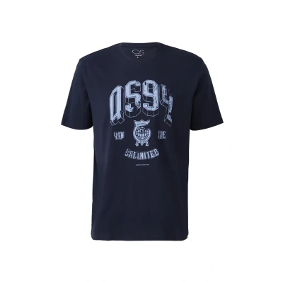 Afbeelding van Q/S designed by Heren t shirt Maat L Mannen 5884 BLUE katoen